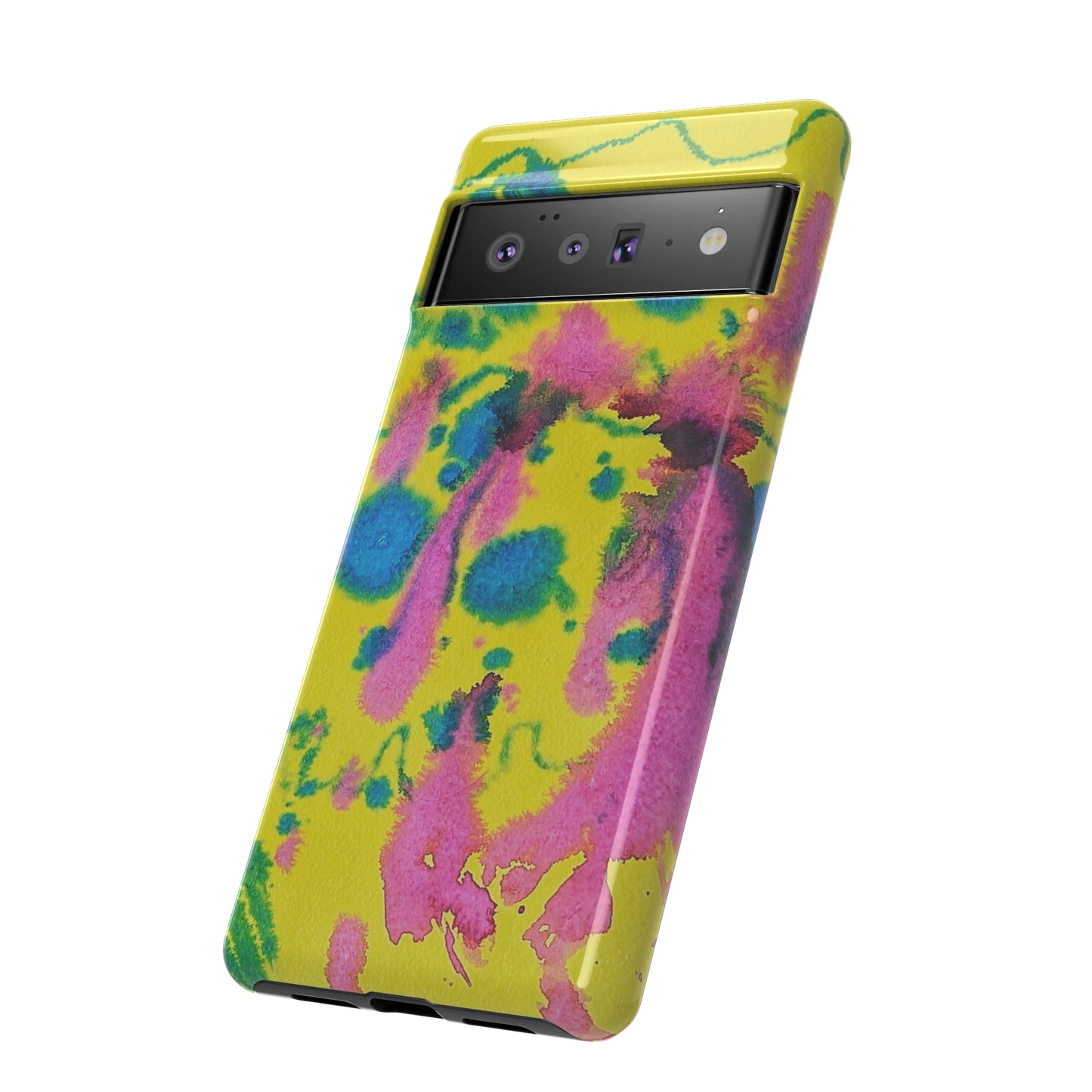 Color splashed premium-quality phone cases