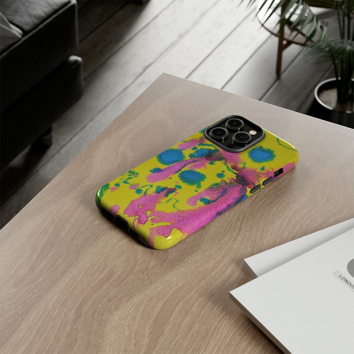 Color splashed premium-quality phone cases