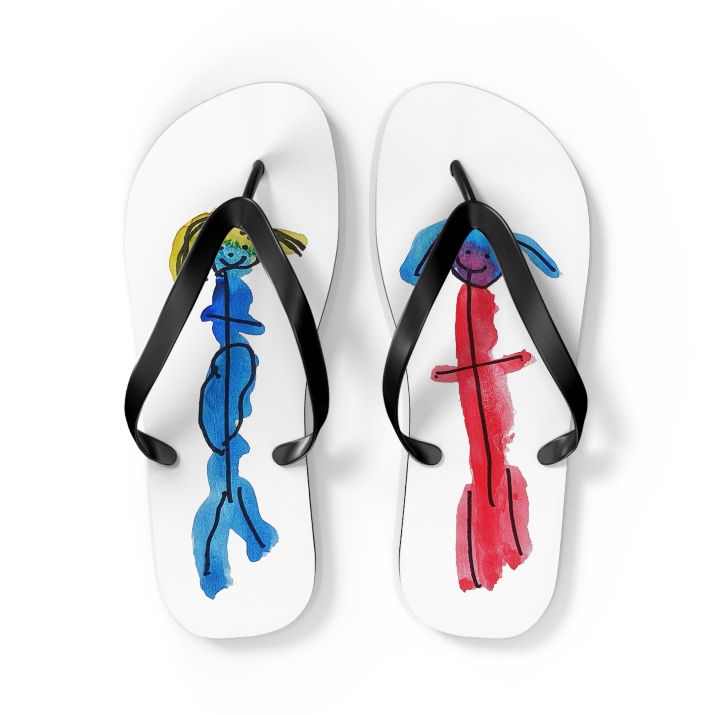 Watercolor Friends Flip Flops