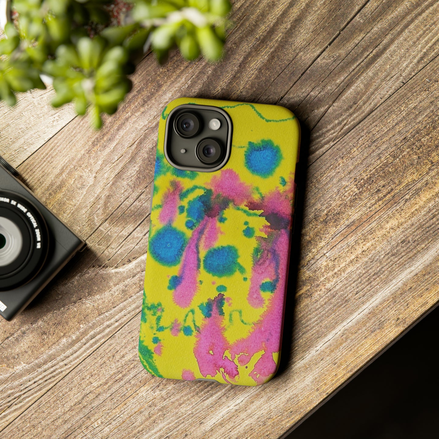 Color splashed premium-quality phone cases