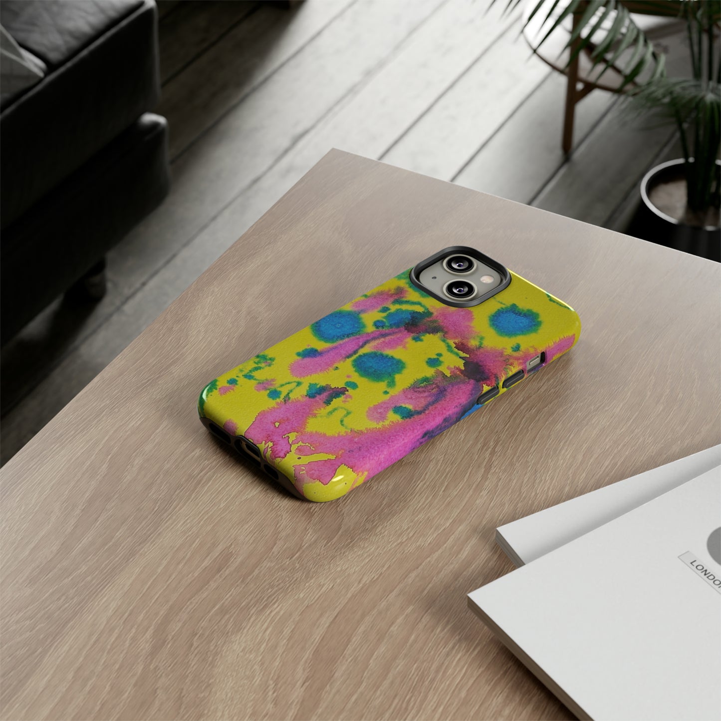 Color splashed premium-quality phone cases