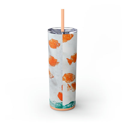 Goldfish Skinny Tumbler with Straw, 20oz