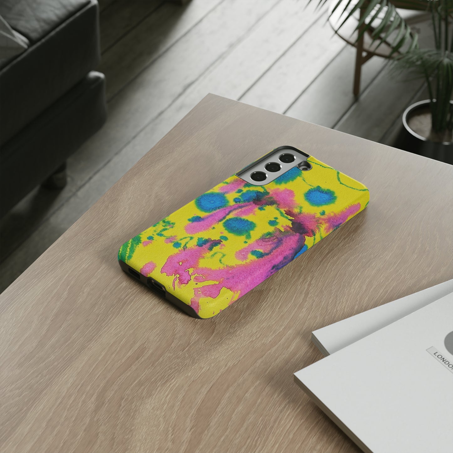 Color splashed premium-quality phone cases