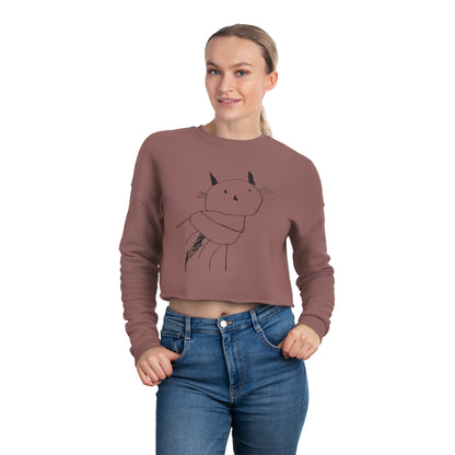 Stick Kitty Cropped Sweatshirt