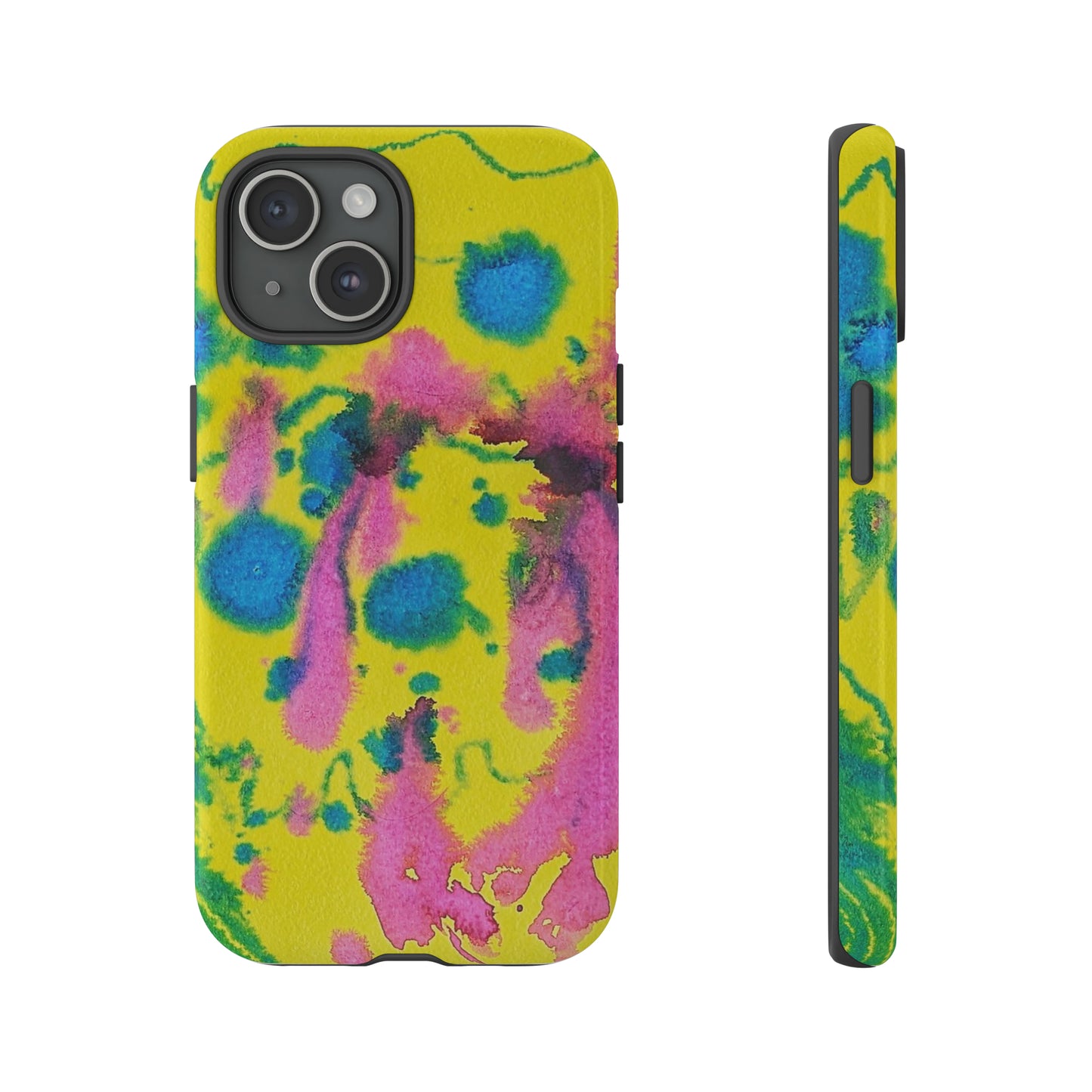 Color splashed premium-quality phone cases