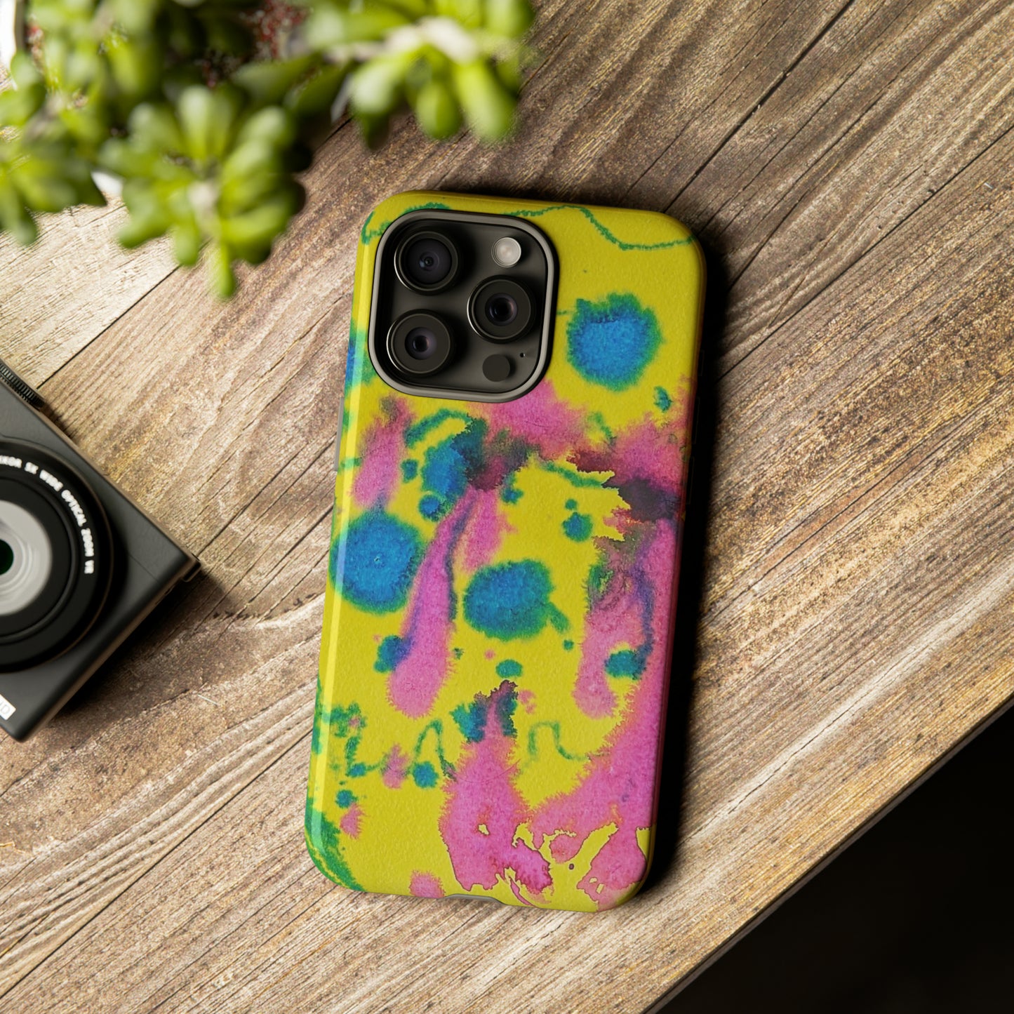 Color splashed premium-quality phone cases