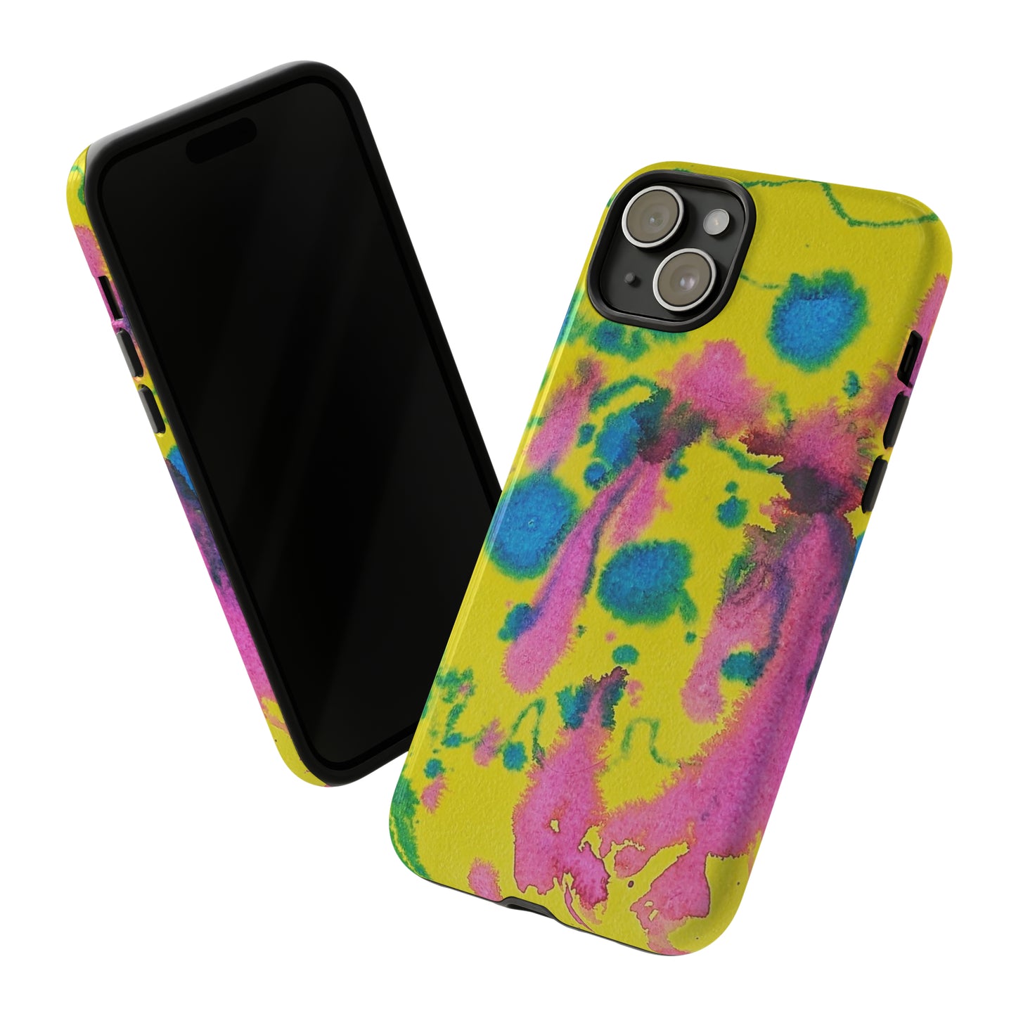 Color splashed premium-quality phone cases