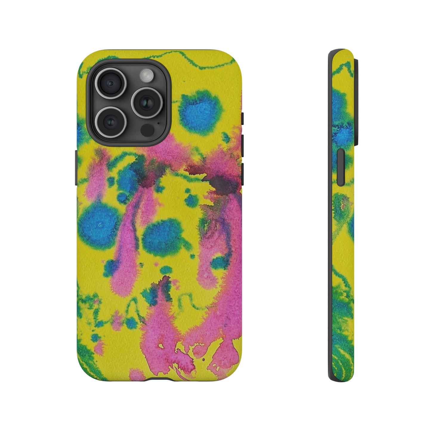 Color splashed premium-quality phone cases