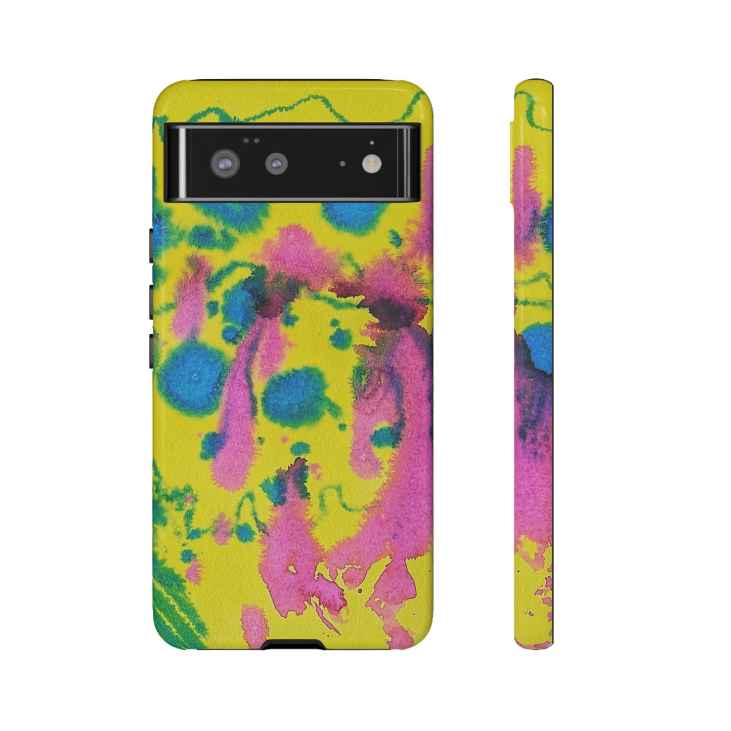 Color splashed premium-quality phone cases