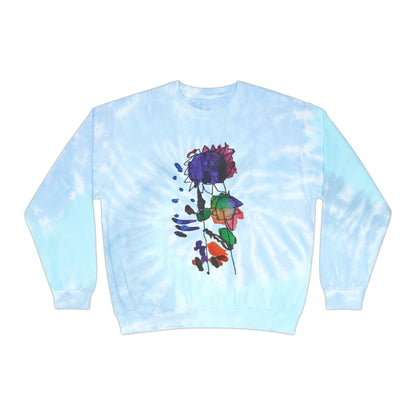 Watercolor Bouquet - Tie-Dye Sweatshirt