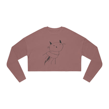 Stick Kitty Cropped Sweatshirt