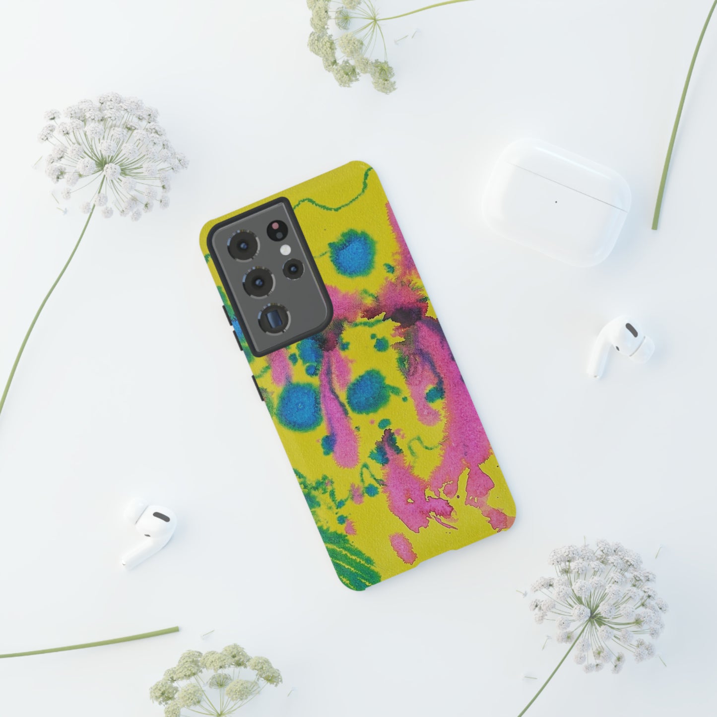 Color splashed premium-quality phone cases