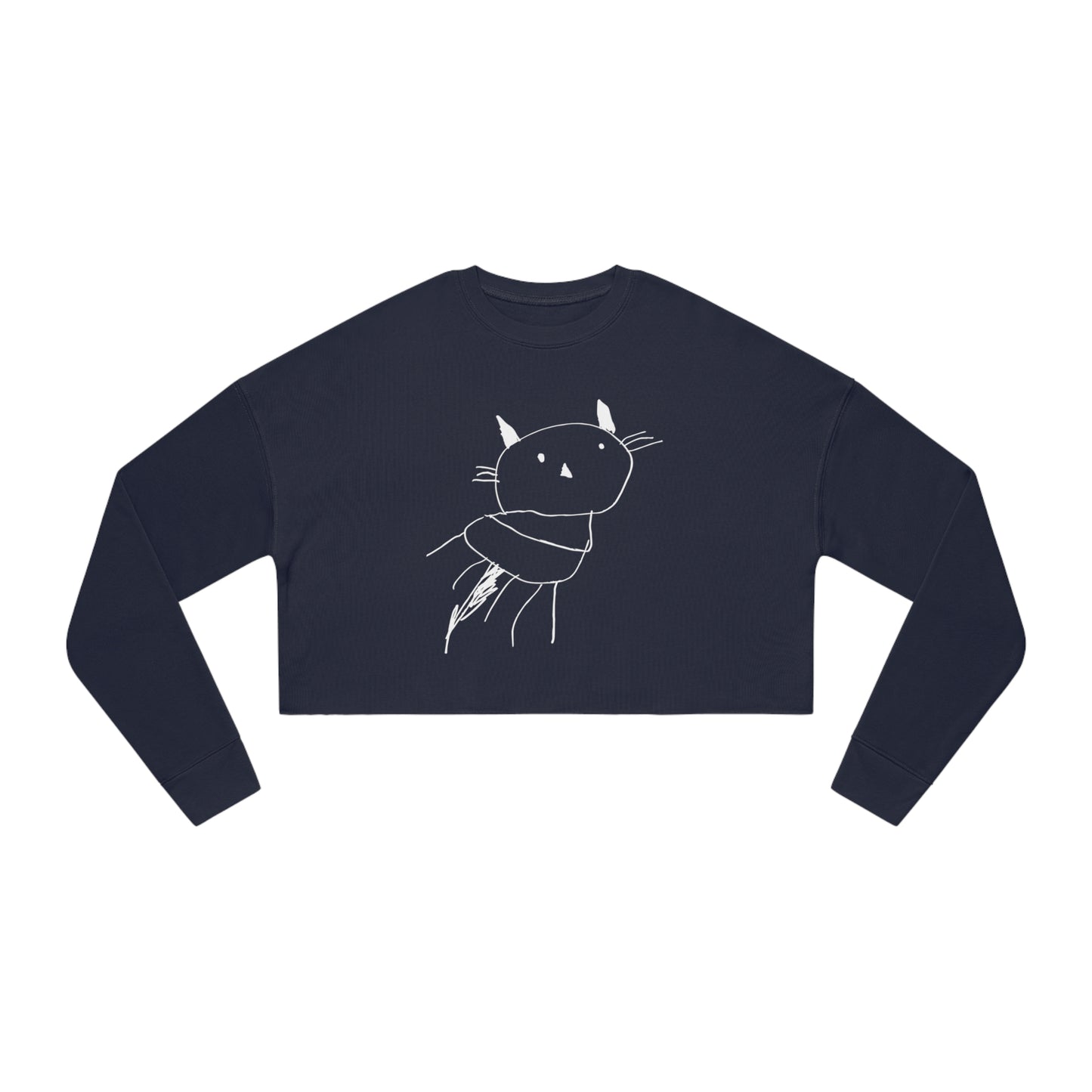 Stick Kitty Cropped Sweatshirt