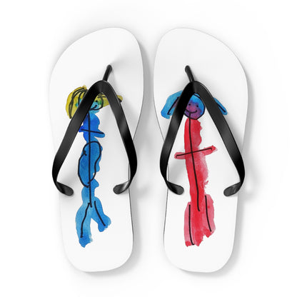 Watercolor Friends Flip Flops