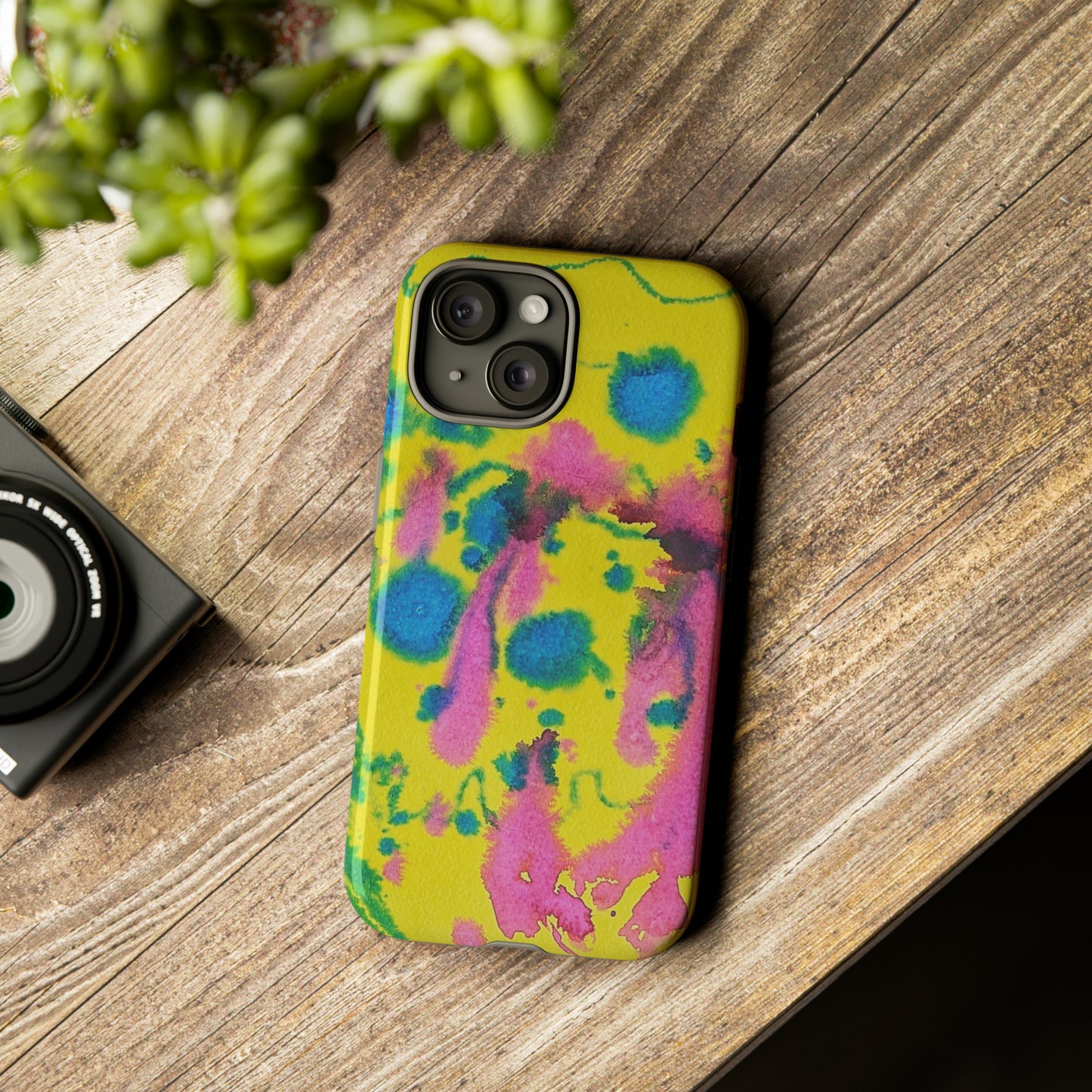 Color splashed premium-quality phone cases