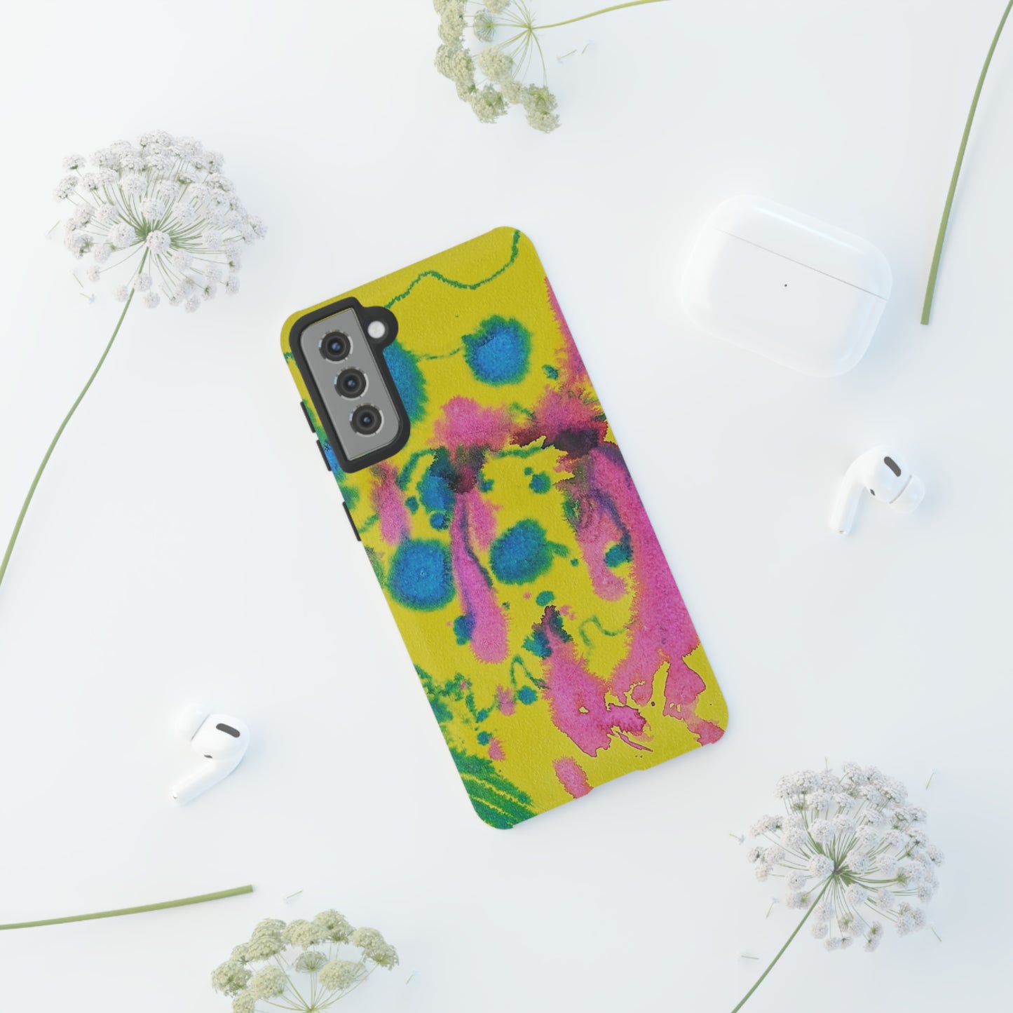 Color splashed premium-quality phone cases