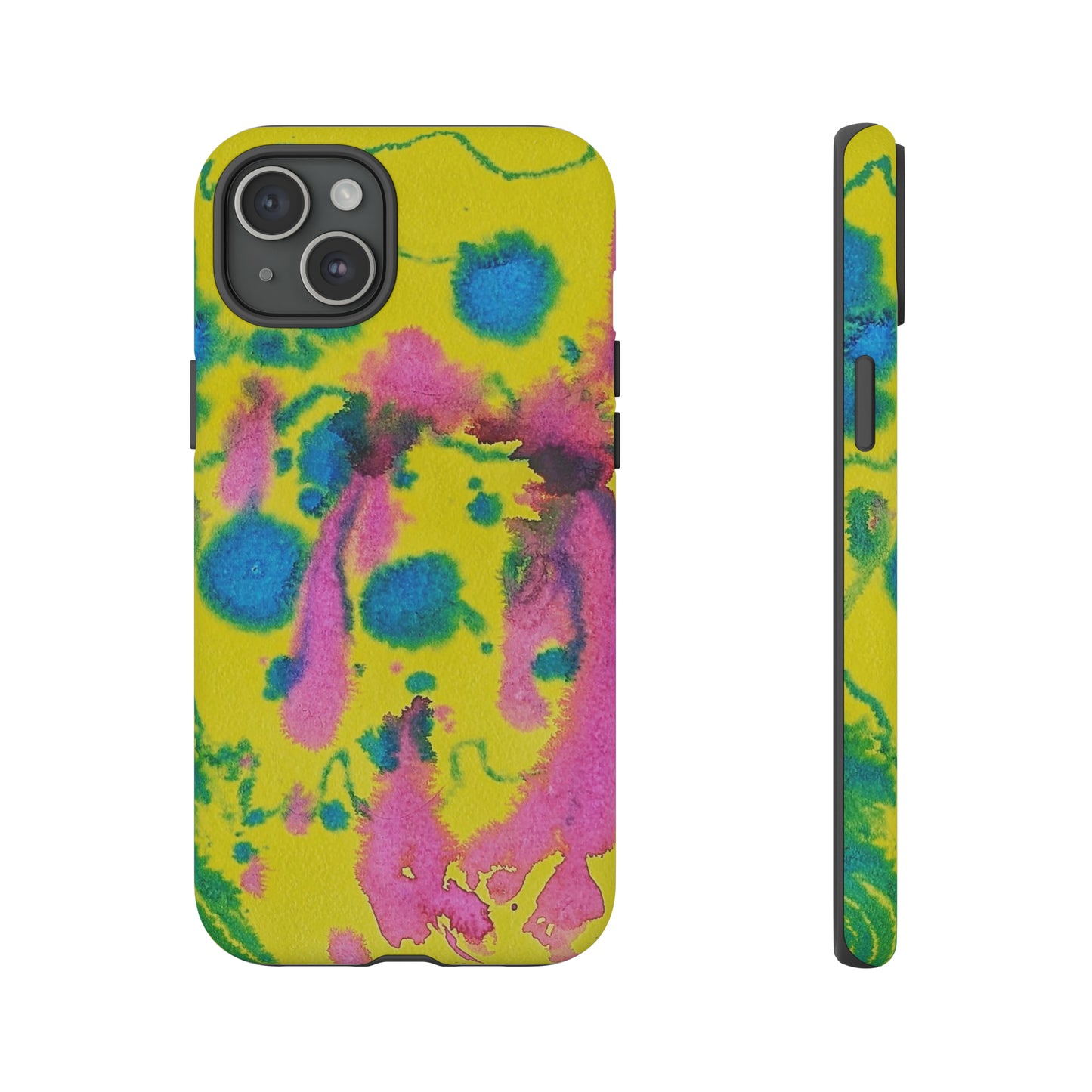 Color splashed premium-quality phone cases