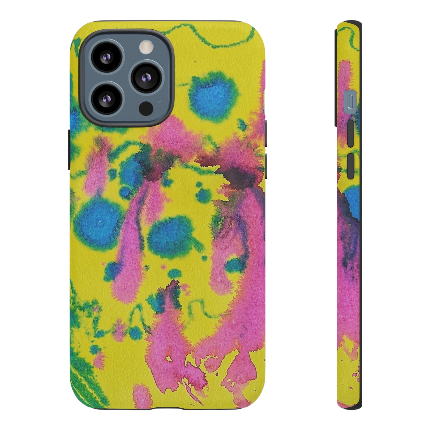 Color splashed premium-quality phone cases