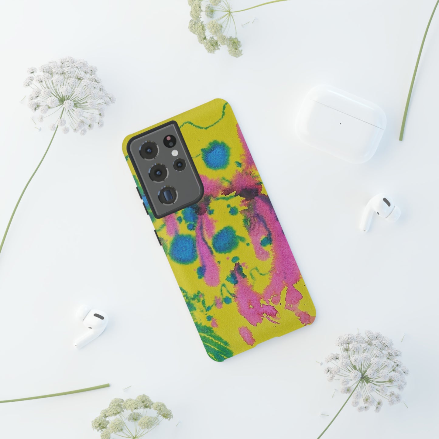 Color splashed premium-quality phone cases