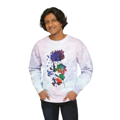 Watercolor Bouquet - Tie-Dye Sweatshirt