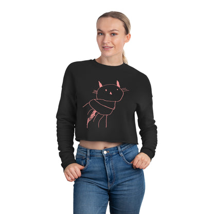 Stick Kitty Cropped Sweatshirt