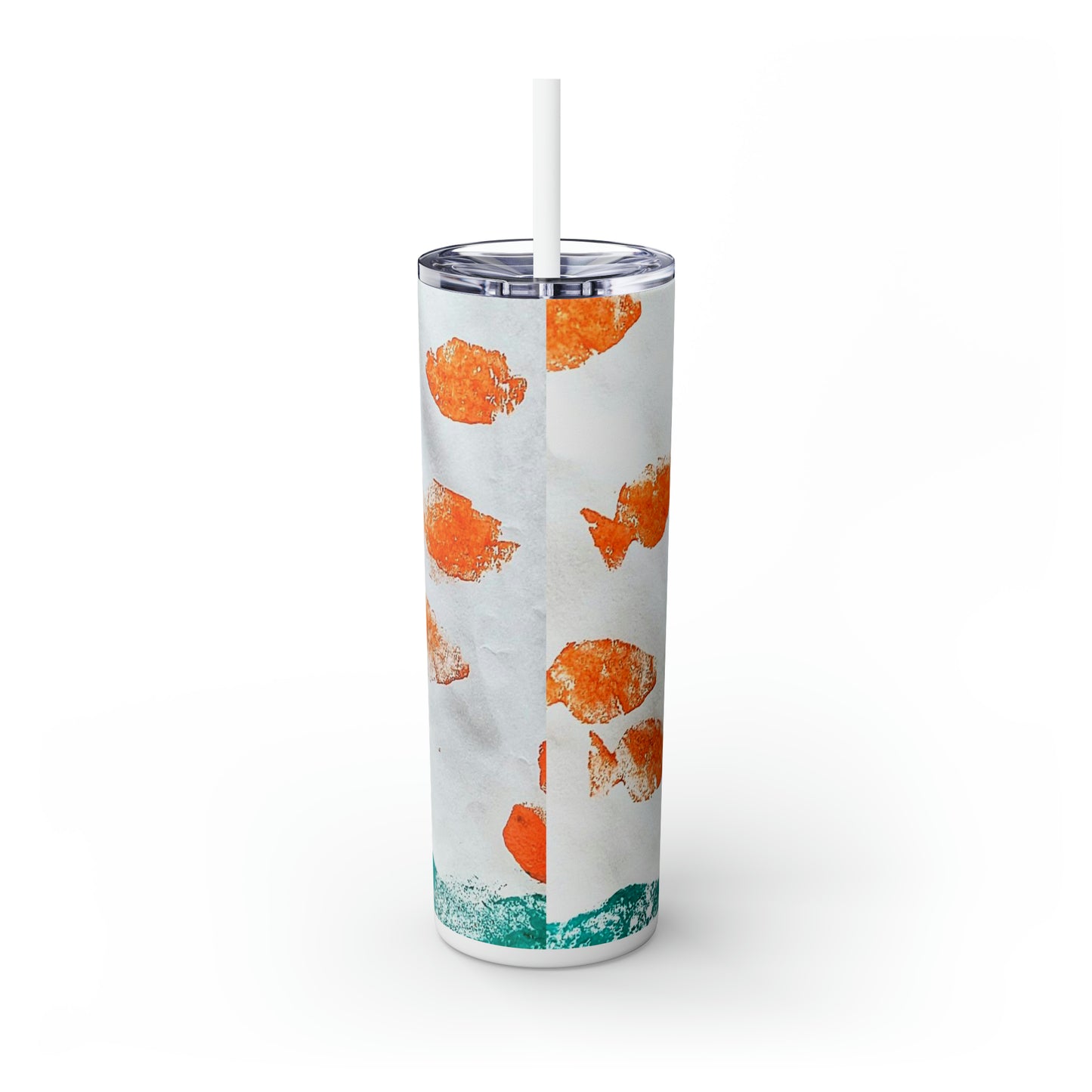 Goldfish Skinny Tumbler with Straw, 20oz