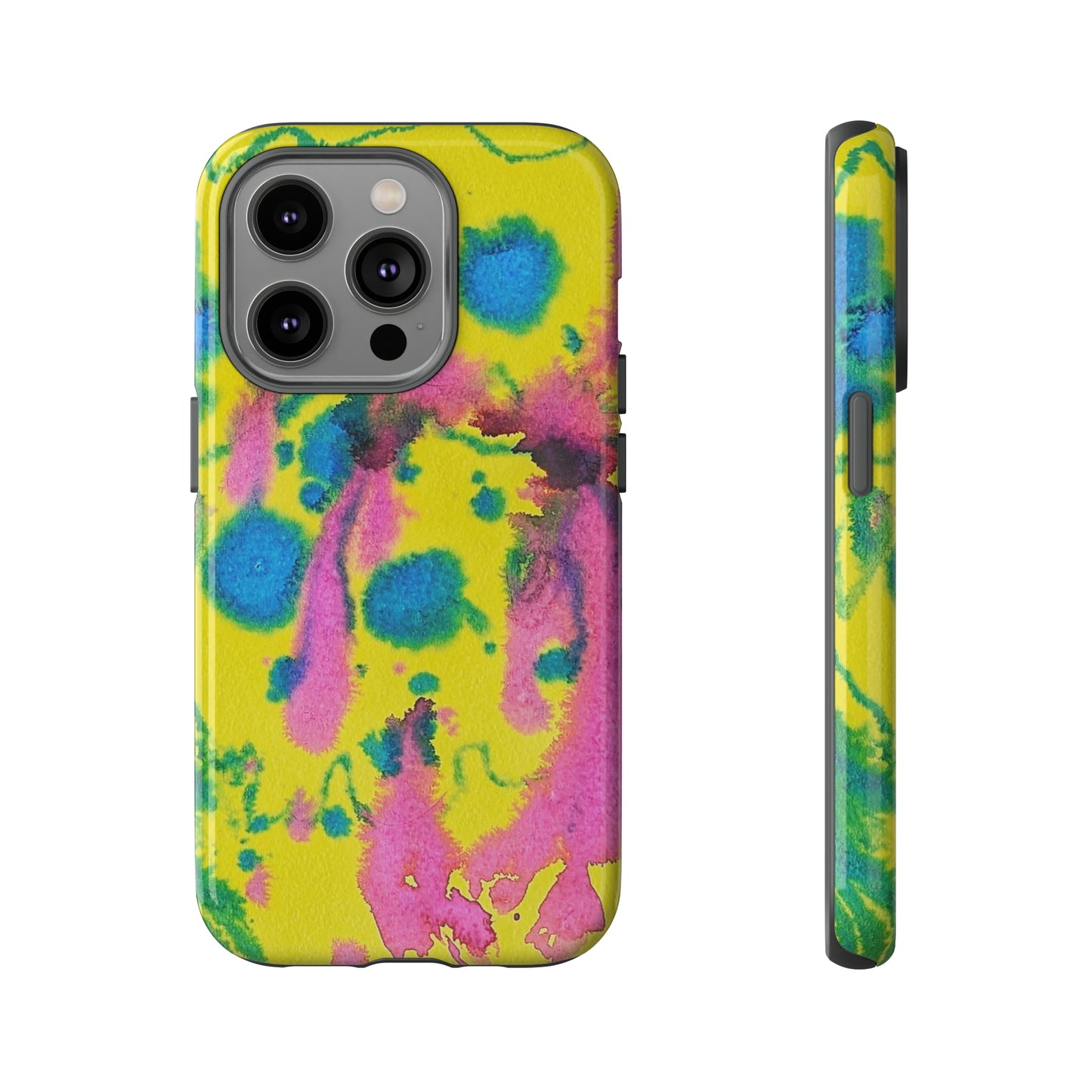 Color splashed premium-quality phone cases